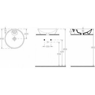 Раковина Isvea Sistema Y 10SY65045SV