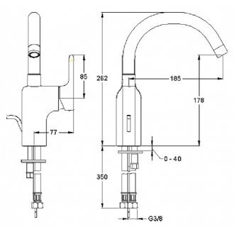 Смеситель для раковины Jacob Delafon Singulier E10862-CP