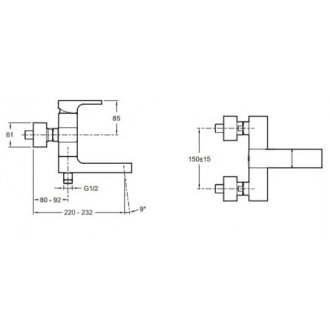 Смеситель для ванны Jacob Delafon Strayt E45370-CP