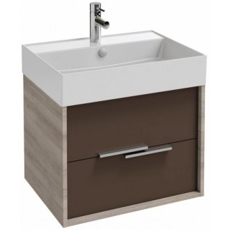 Мебель для ванной Jacob Delafon Vivienne 60 серый дуб/светло-коричневый глянцевый лак