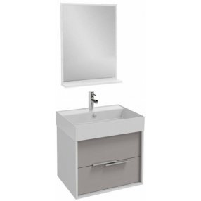 Мебель для ванной Jacob Delafon Vivienne 60 белый/серый титан сатин лак