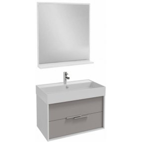 Мебель для ванной Jacob Delafon Vivienne 80 белый/серый титан блестящий лак