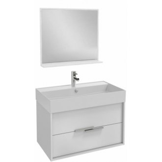 Мебель для ванной Jacob Delafon Vivienne 80 белый/белый блестящий лак