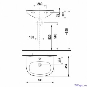 Раковина Jika Zeta 8.1039.2.000.104.9