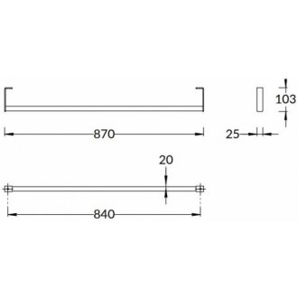 Полотенцедержатель Kerama Marazzi Logica 90