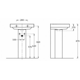 Пьедестал для раковины Kerama Marazzi Pro PRO.col.01