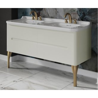 Мебель для ванной Kerasan Waldorf 150 ваниль с ящиками ножки бронза
