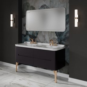Мебель для ванной Kerasan Waldorf 150 черная ножки золото