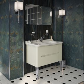 Мебель для ванной Kerasan Waldorf 100 ваниль ножки хром