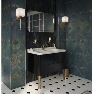 Мебель для ванной Kerasan Waldorf 100 черная ножки бронза