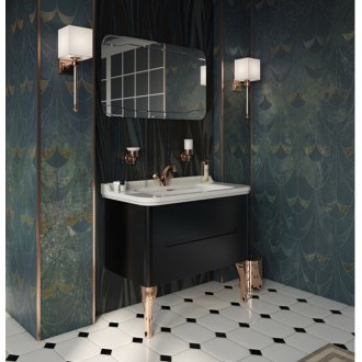 Мебель для ванной Kerasan Waldorf 100 черная ножки золото