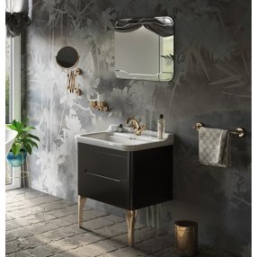 Мебель для ванной Kerasan Waldorf 80 см черная ножки золото