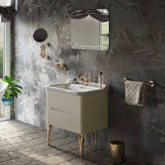 Мебель для ванной Kerasan Waldorf 80 см ваниль ножки золото