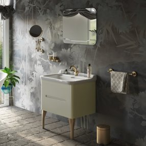 Мебель для ванной Kerasan Waldorf 80 см ваниль ножки бронза