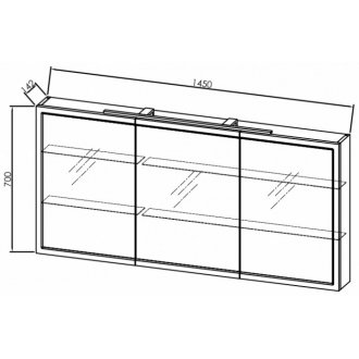 Зеркало-шкаф Kolpa San Blanche 145