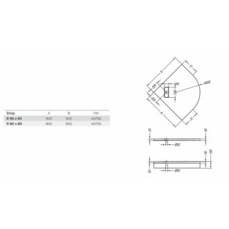 Душевой поддон Kolpa San Drop R 80x80