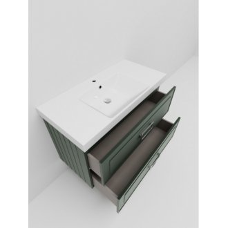 Мебель для ванной La Fenice Cubo Twin 100 серо-зеленая
