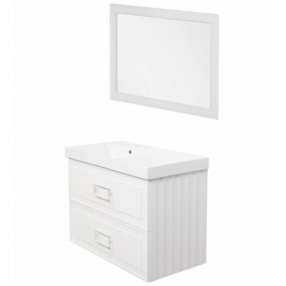 Мебель для ванной La Fenice Cubo Twin 90 левосторонняя белая