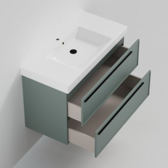 Мебель для ванной La Fenice Elba Twin 100 серо-зеленая