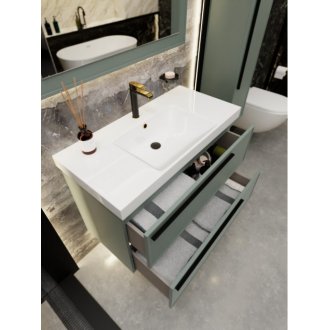 Мебель для ванной La Fenice Elba Twin 100 серо-зеленая