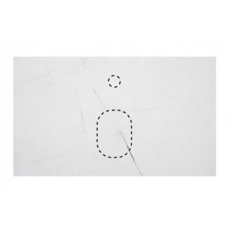 Столешница из керамогранита La Fenice Terra 100 см белый мрамор