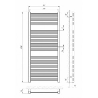 Полотенцесушитель водяной Laris Бонд 500x1200