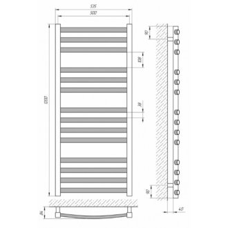 Полотенцесушитель водяной Laris Гранд 500x1200