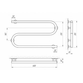 Полотенцесушитель электрический Laris Змеевик 600x330