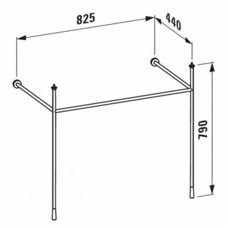 Раковина с консолью Laufen Kartell 810338+385336