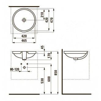 Раковина Laufen Pro 818962 белая LCC