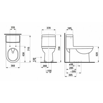 Унитаз-моноблок Laufen Pro 823953