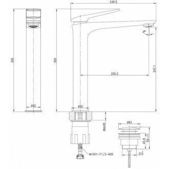 Смеситель для раковины Lemark Allegro LM5909CW