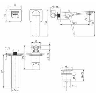 Смеситель для раковины Lemark Allegro LM5936CW