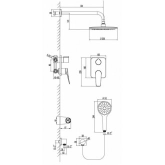 Душевая система Lemark Bronx LM3729MW