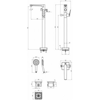 Смеситель для ванны Lemark Bronx LM3744MW