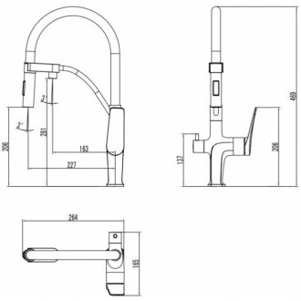 Смеситель для кухни Lemark Bronx LM3761MW