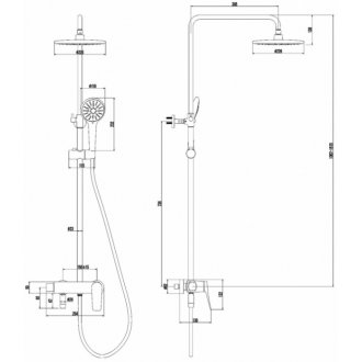 Душевая стойка Lemark Bronx LM3762MW