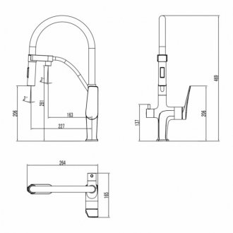 Смеситель для кухни Lemark Bronx LM3761BLR