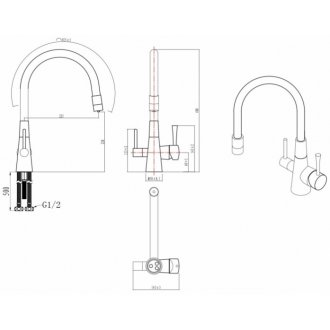 Смеситель для кухни Lemark Comfort LM3075BL085