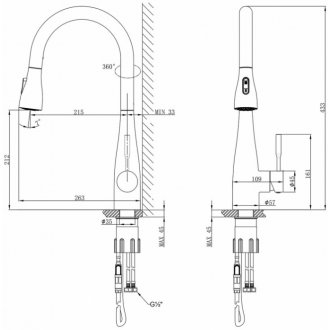 Смеситель для кухни Lemark Expert LM5084S