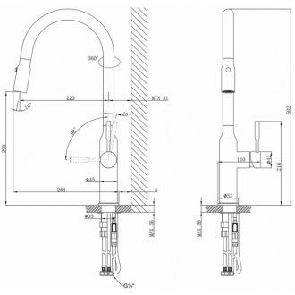 Смеситель для кухни Lemark Expert LM5086S