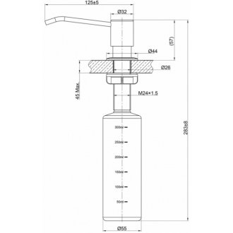 Дозатор мыла Lemark Expert LM8201PGS