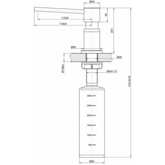 Дозатор мыла Lemark Expert LM8203BL