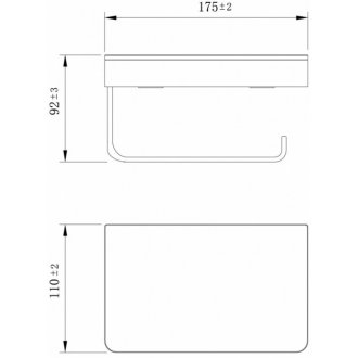 Держатель для бумаги Lemark Glass Line 9722030