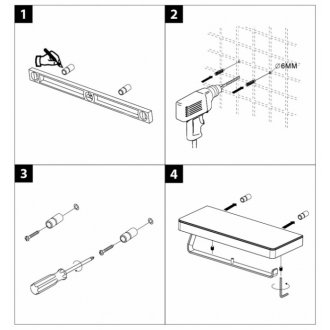 Держатель для бумаги Lemark Glass Line 9721040