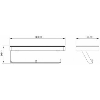 Держатель для бумаги Lemark Glass Line 9721040