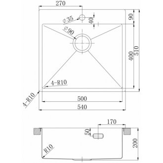 Мойка кухонная Lemark Janga 540 9936111