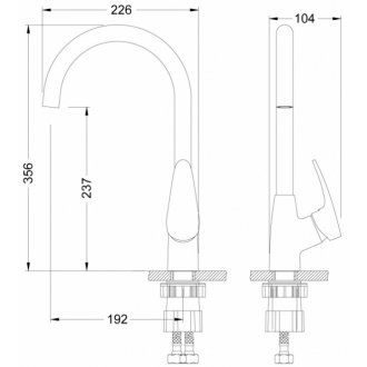 Смеситель для кухни Lemark Linara LM0405PBG