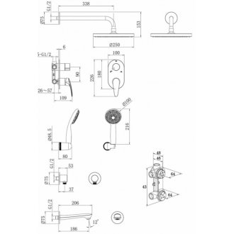 Душевая система Lemark Linara LM0422C