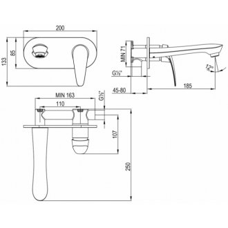 Смеситель для раковины Lemark Linara LM0426C